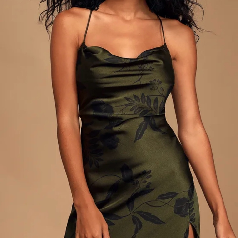 ASTR Olive Green Dress
